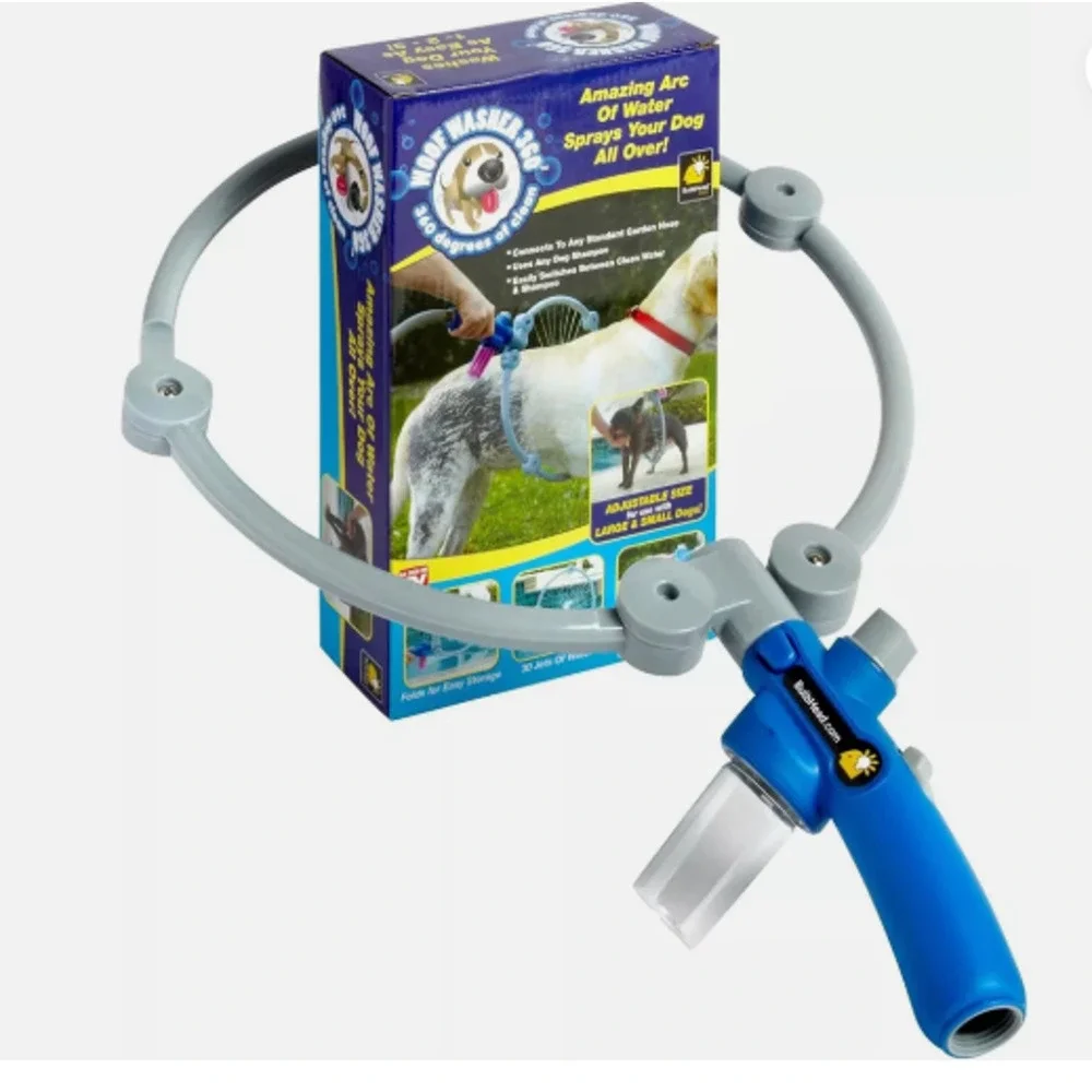 Woof Washer 360 Perfect Pet Dog Washing Station Adjustable Bathing Ring Cleaner